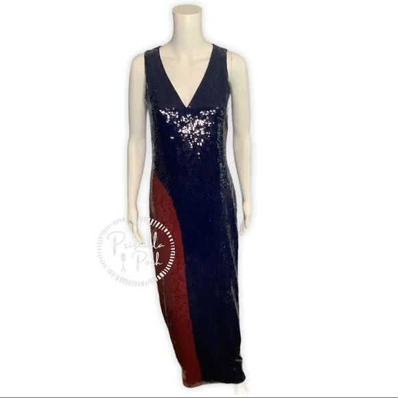 NWT Tory Burch Ophelia Color Block Sequin Dress