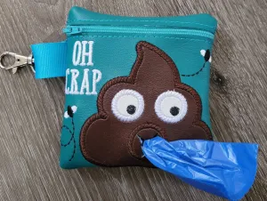 Oh Crap!! Poop Bag Pouch - gift for dog lover - Zippered poop bag holder-  Gift for Dog Walker - veterinarian - dog groomer