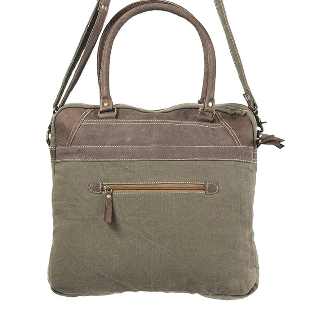 OHLAY KB108 TOTE Upcycled Wool Upcycled Canvas Genuine Leather women bag western handbag purse
