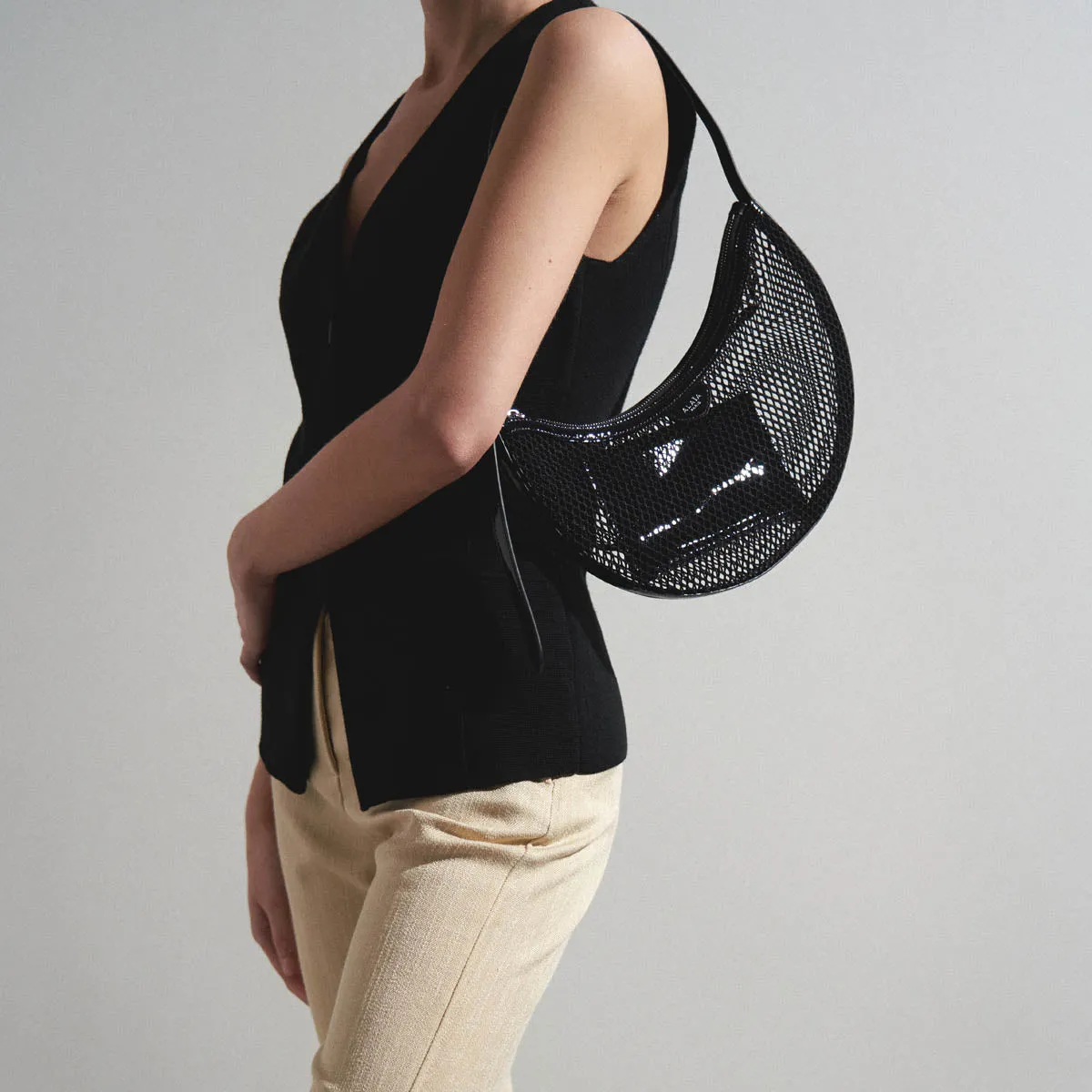 One piece black mesh bag