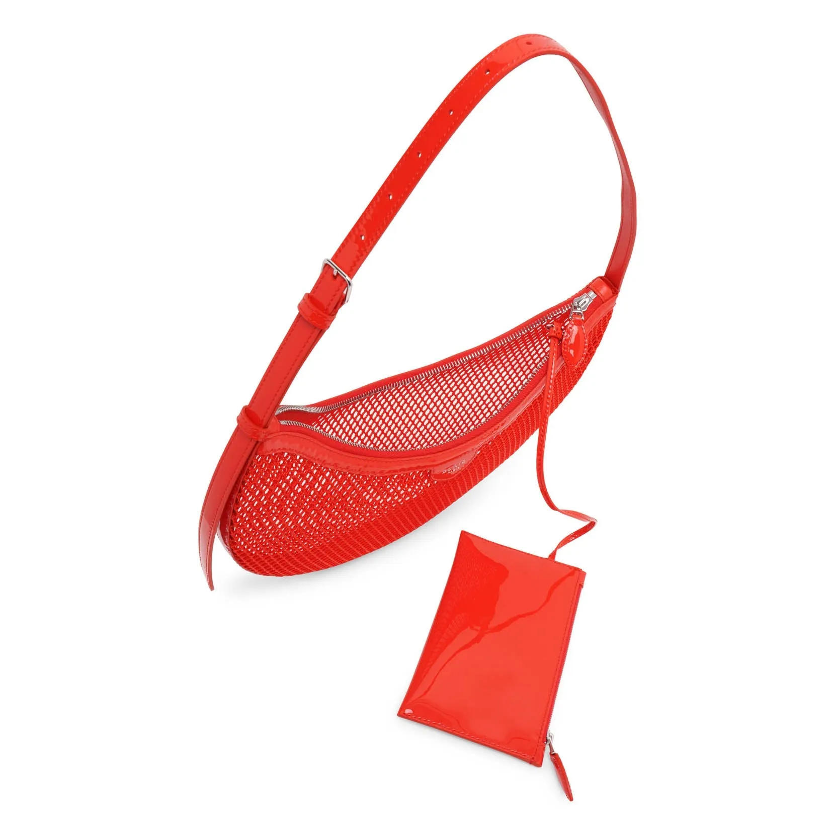 One piece red mesh bag