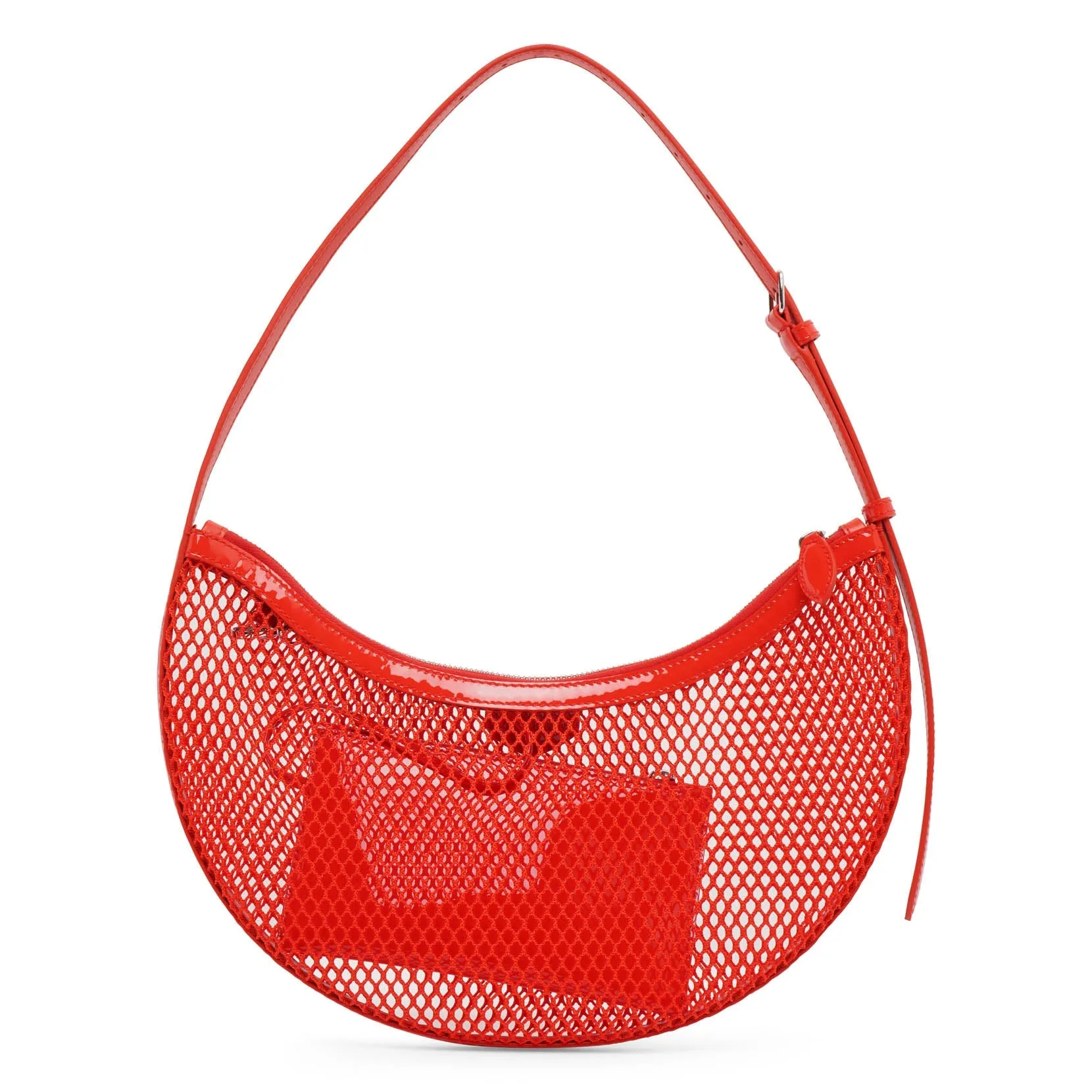 One piece red mesh bag