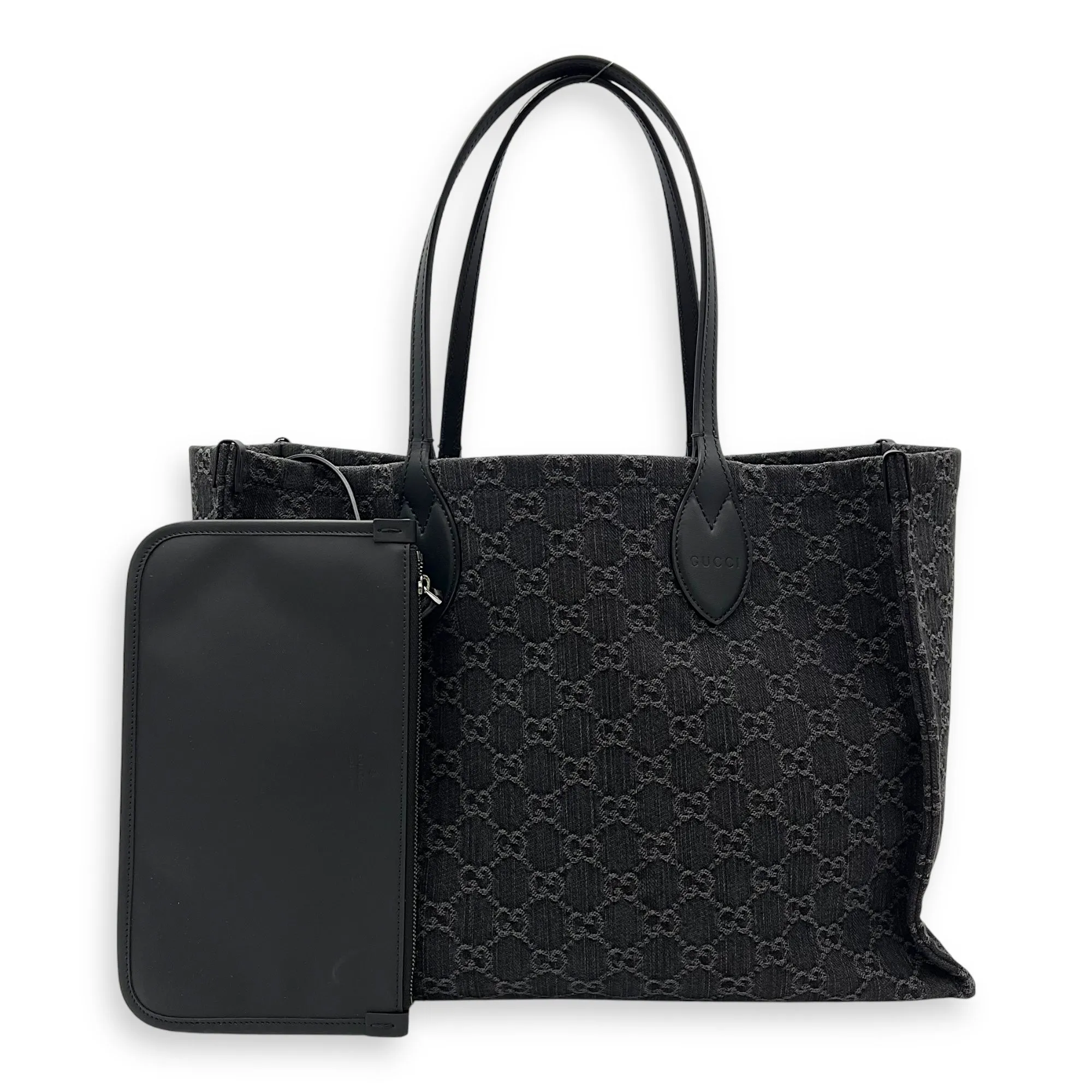 Ophidia Large Grey Tote Bag in Denim