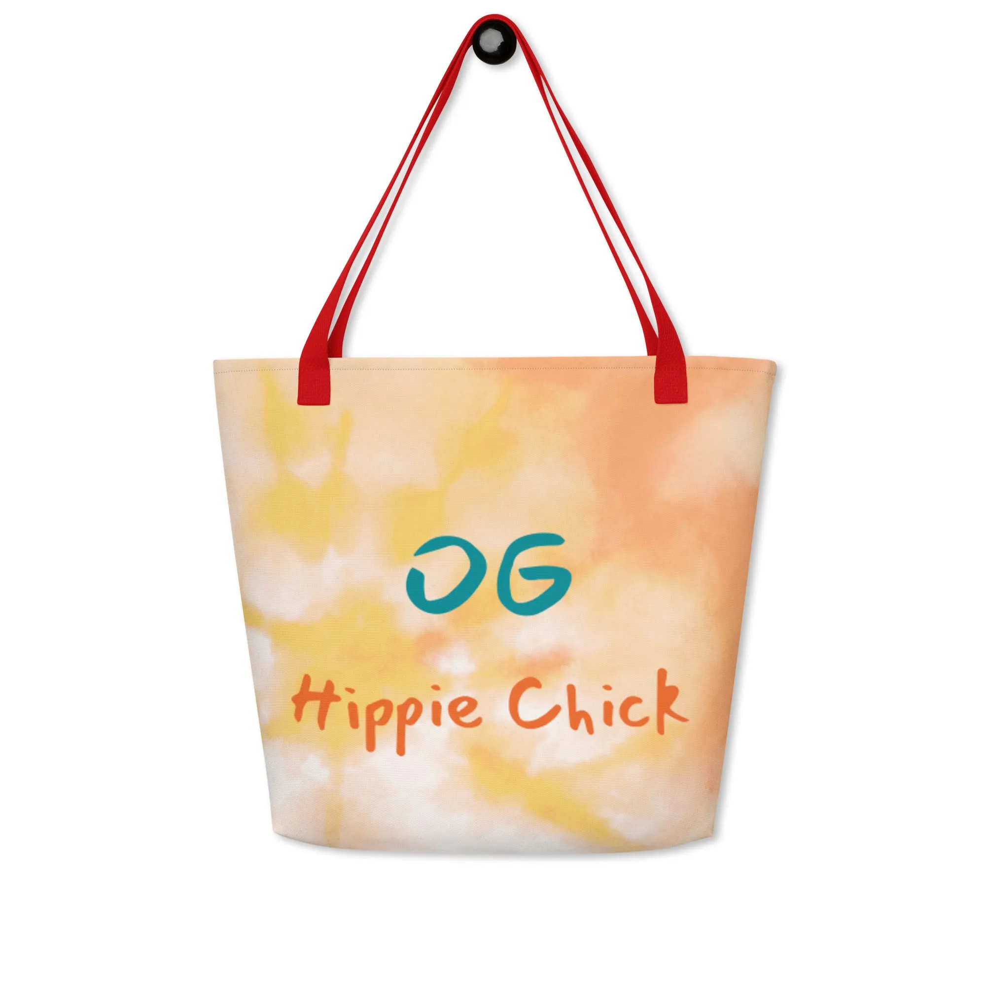 Orange Tie Dye Tote Bag
