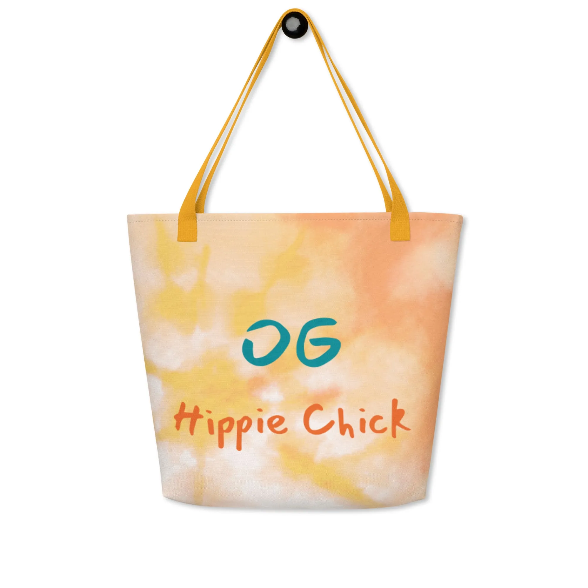 Orange Tie Dye Tote Bag