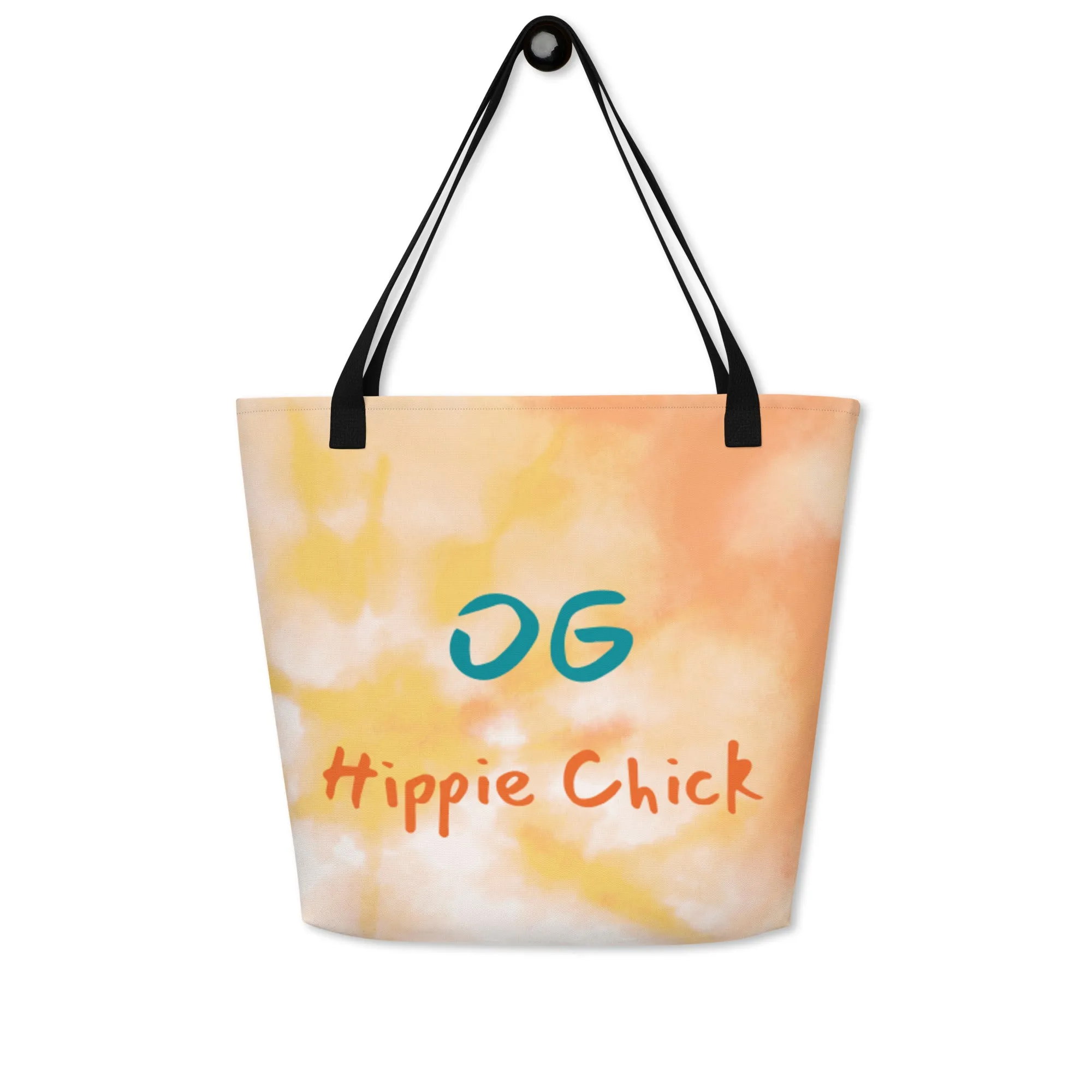 Orange Tie Dye Tote Bag