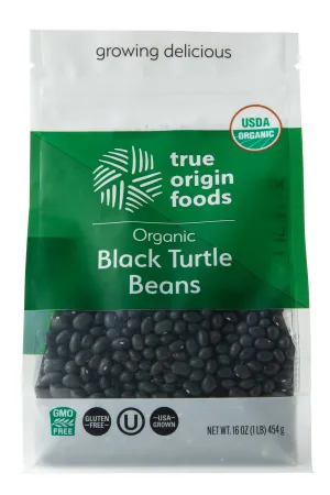 Organic Black Turtle Beans - (6 - 1 Pound Bags)