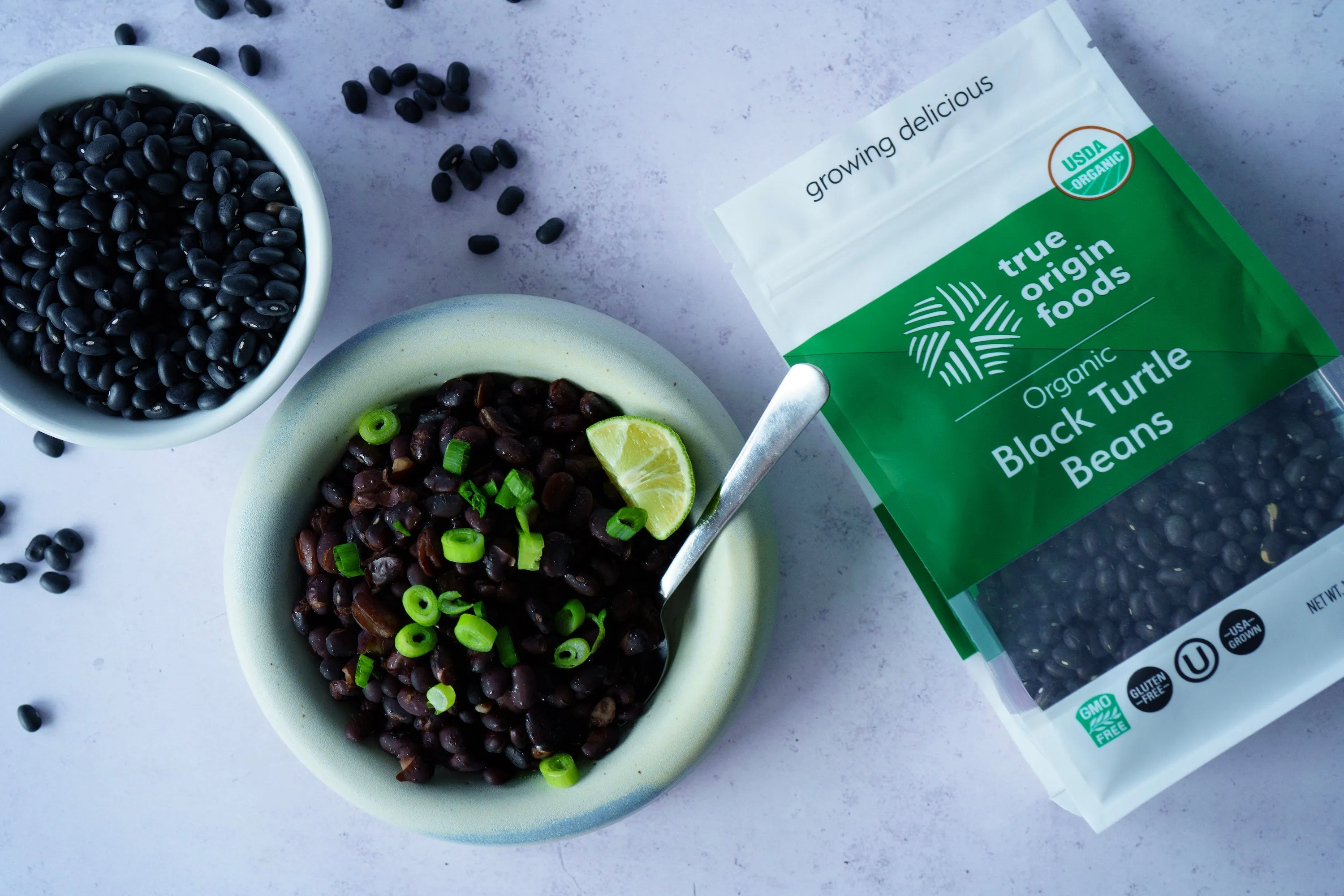 Organic Black Turtle Beans - (6 - 1 Pound Bags)