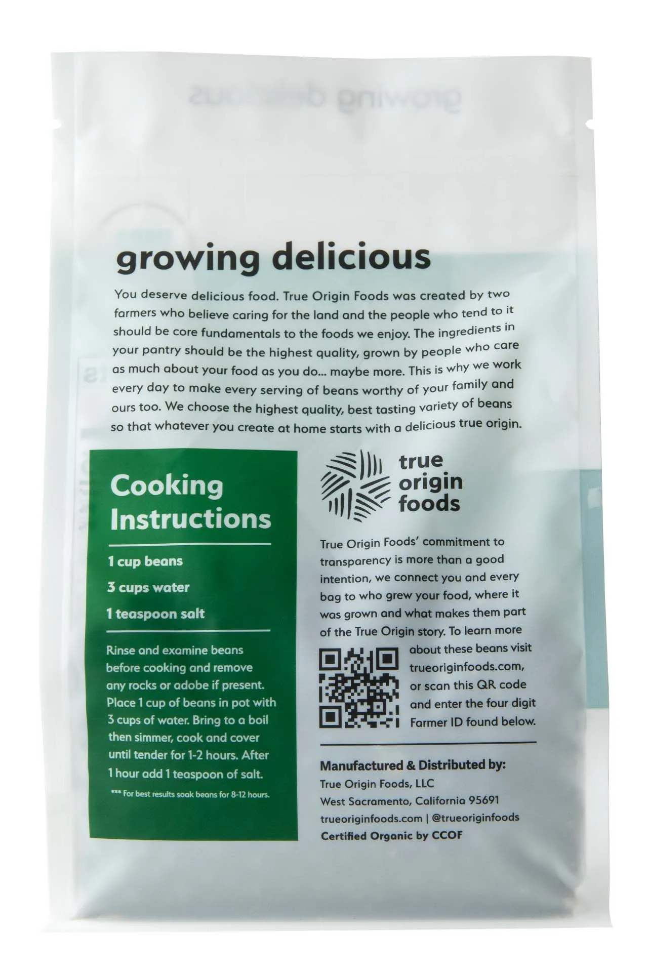 Organic Black Turtle Beans - (6 - 1 Pound Bags)
