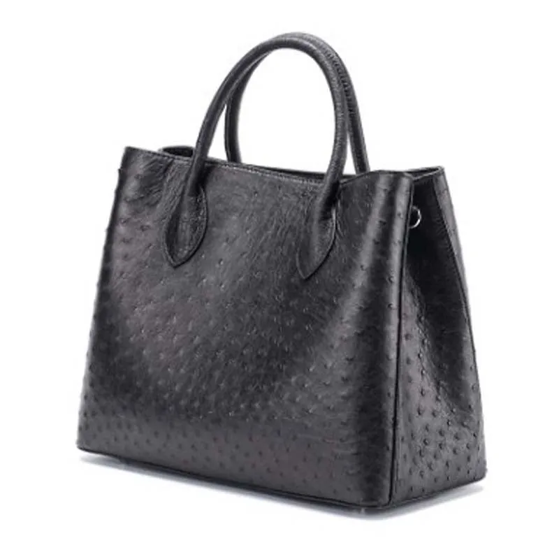 Ostrich Leather Tote Bag