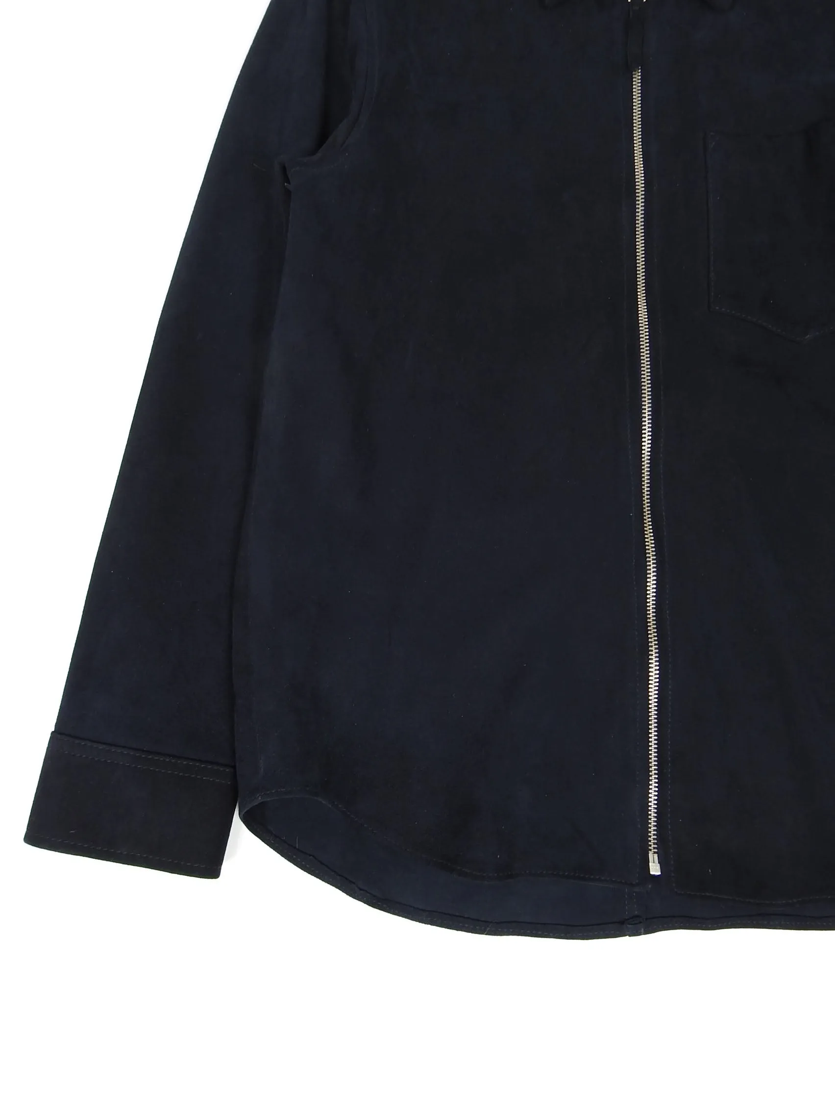 Our Legacy Navy Suede Zip Jacket Size 46