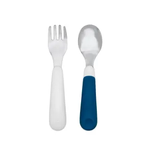 Oxo Tot On-the-Go Fork and Spoon Set (Tot Navy)