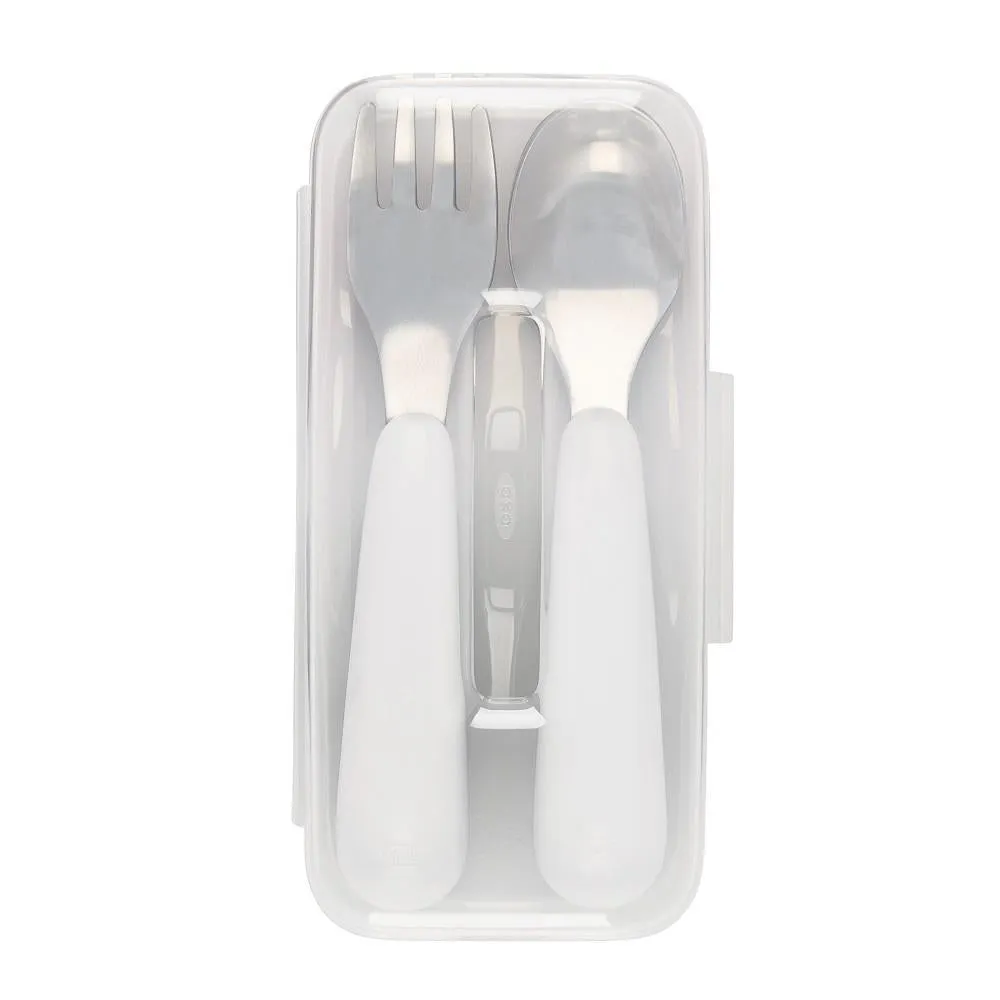 Oxo Tot On-the-Go Fork and Spoon Set (Tot Navy)