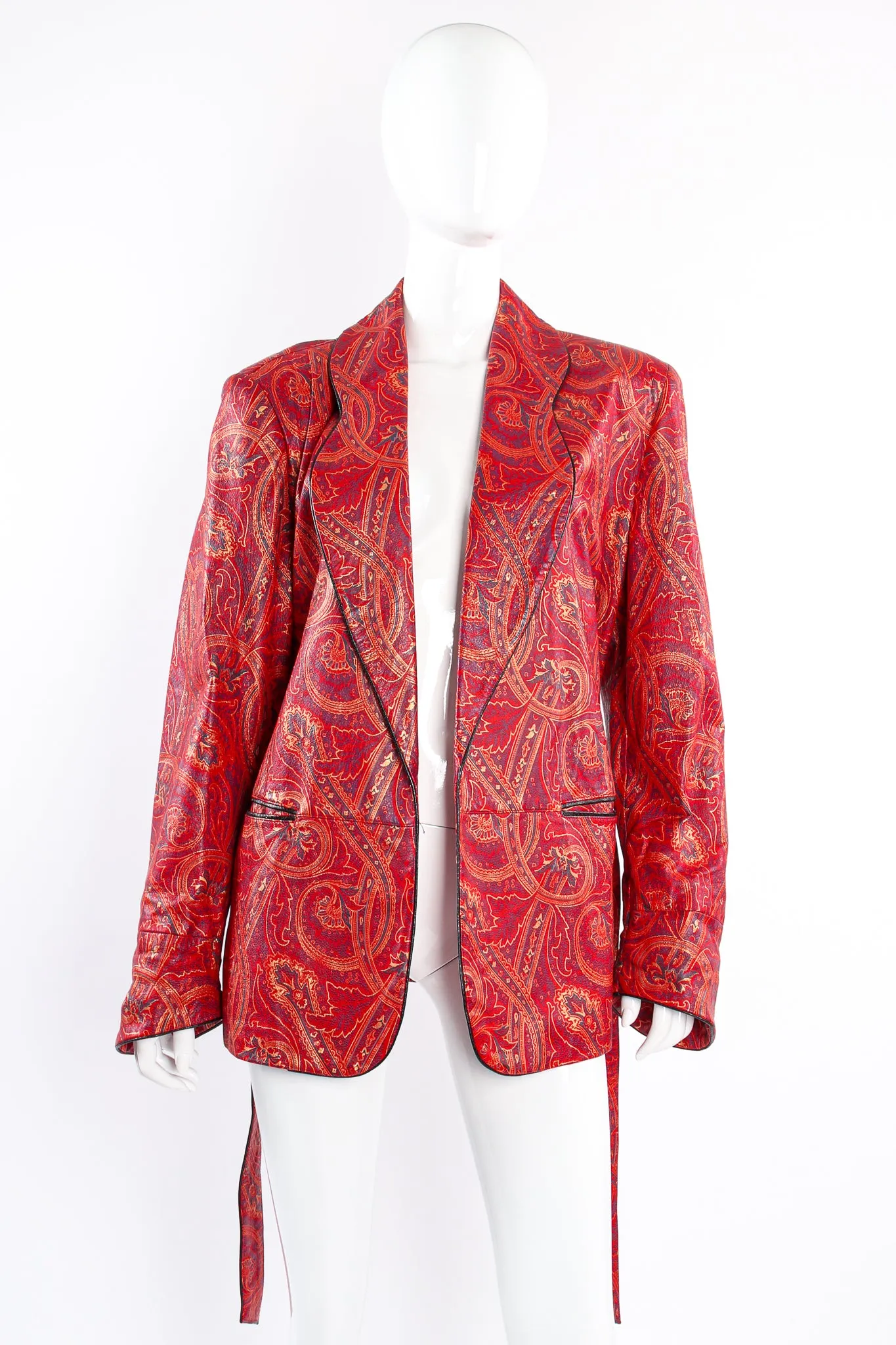 Paisley Leather Smoking Jacket