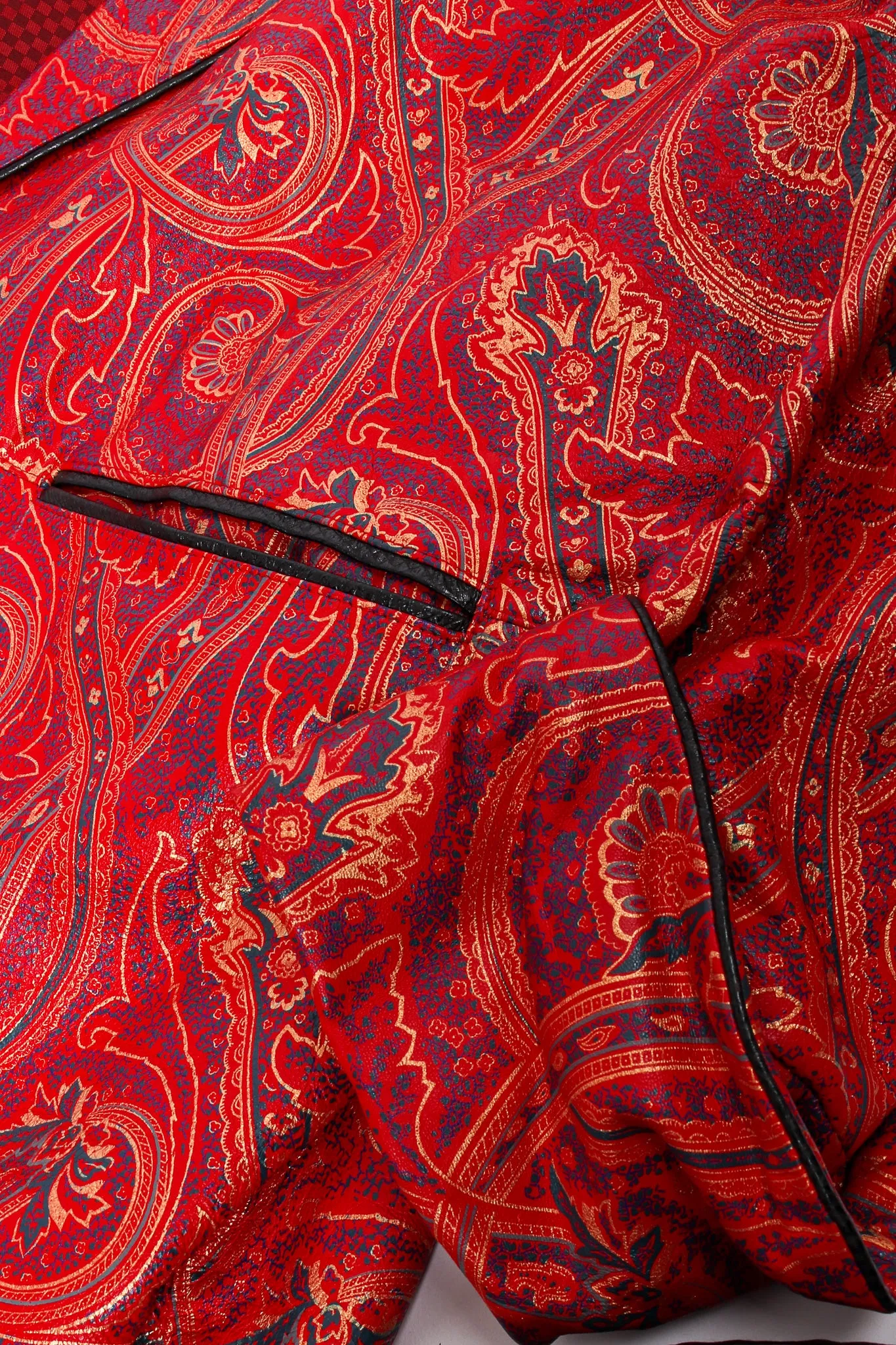Paisley Leather Smoking Jacket