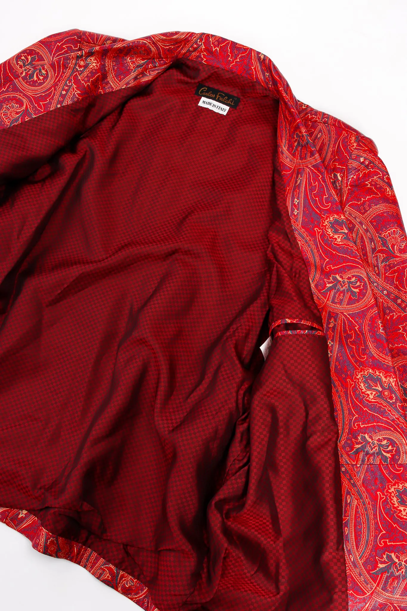 Paisley Leather Smoking Jacket