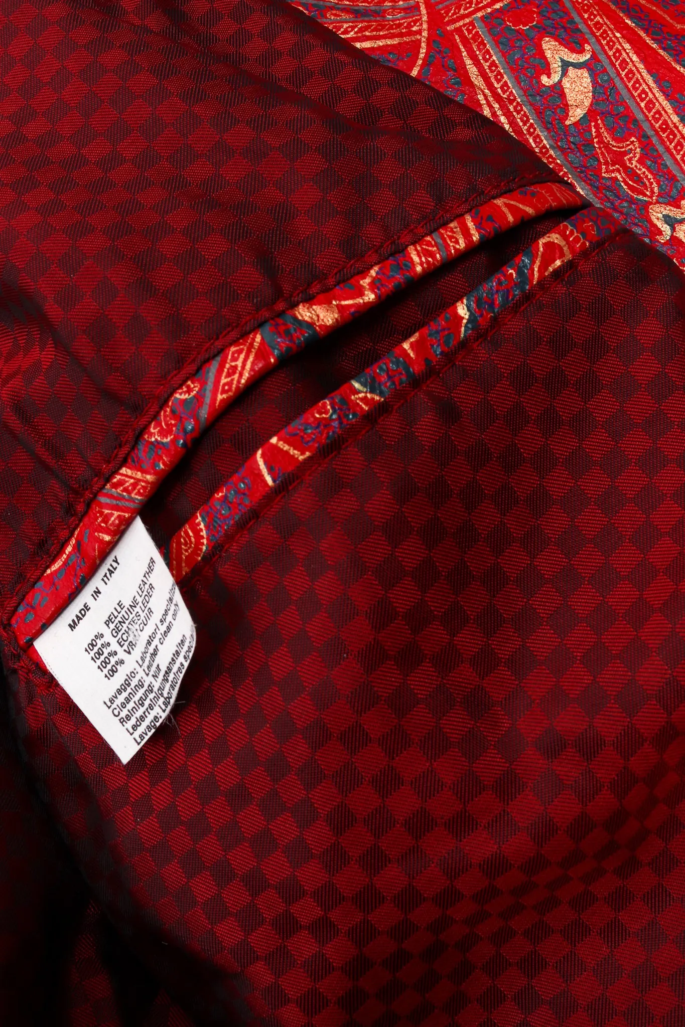 Paisley Leather Smoking Jacket