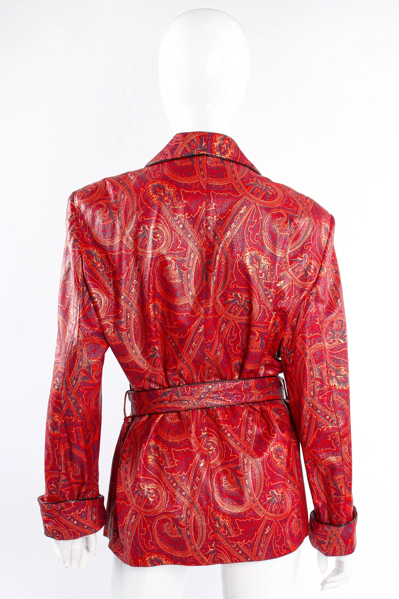 Paisley Leather Smoking Jacket