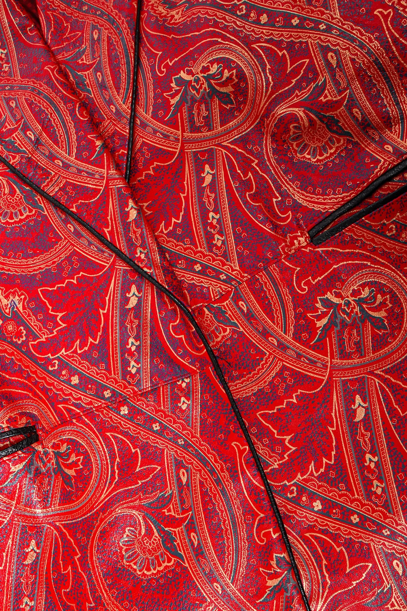Paisley Leather Smoking Jacket