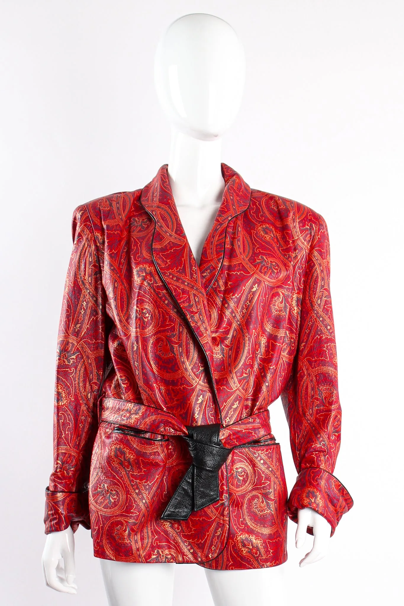 Paisley Leather Smoking Jacket