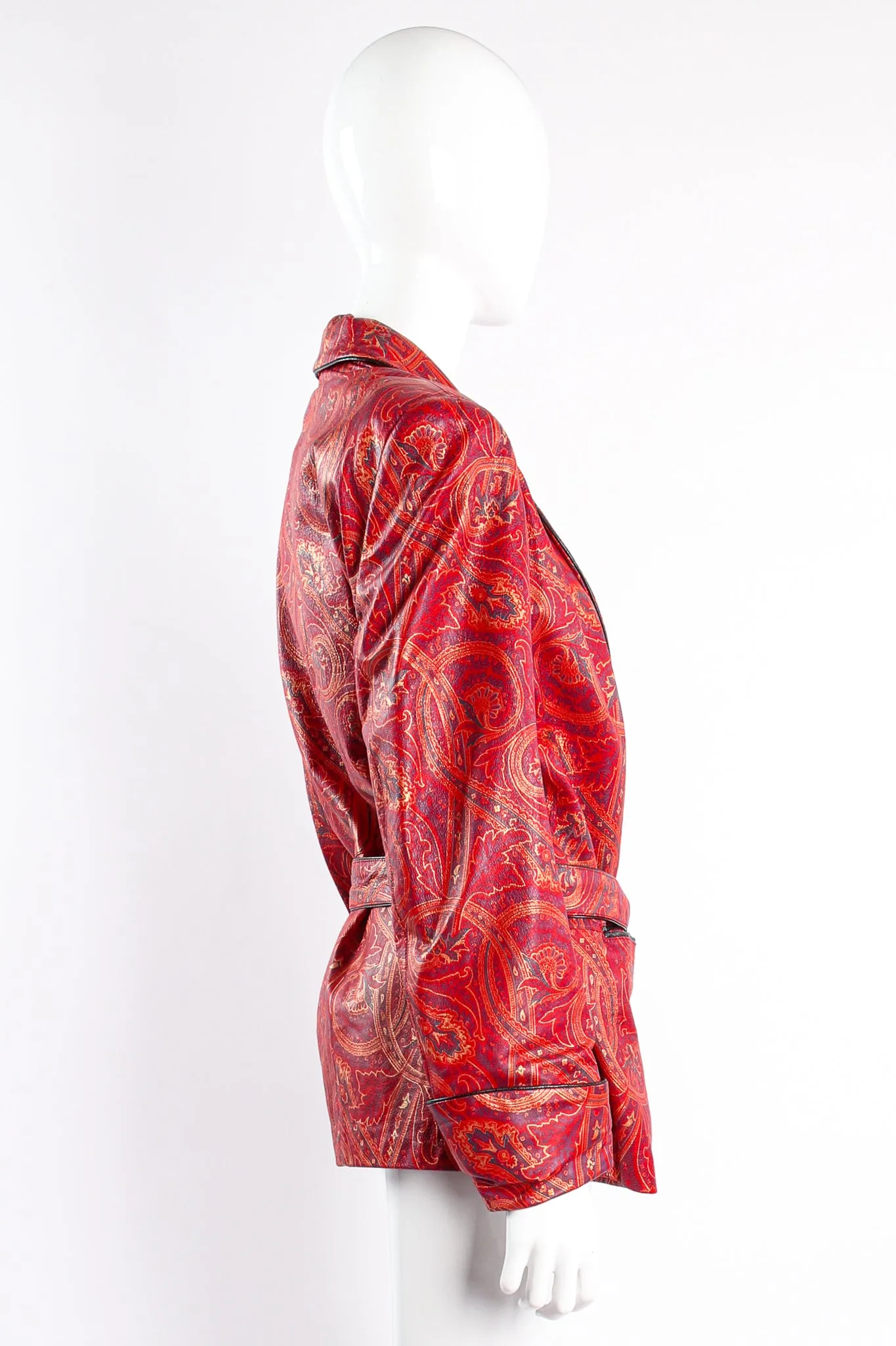 Paisley Leather Smoking Jacket