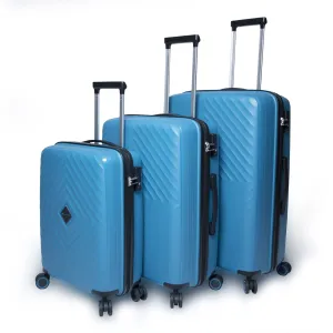 Paklite Altitude 3 Piece Luggage set Aqua