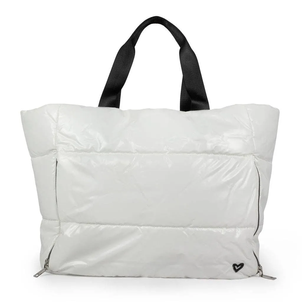 Panorama Puffer Large Tote - White