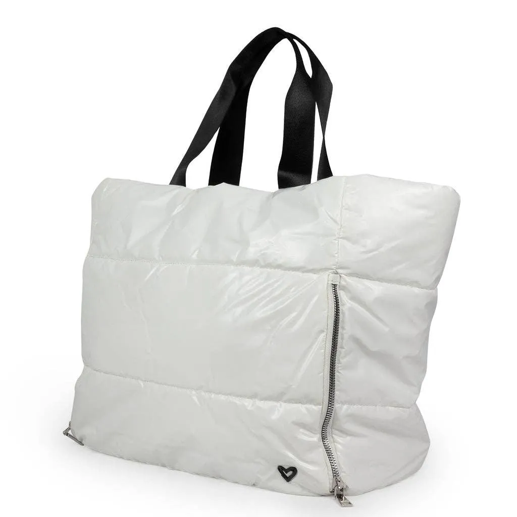 Panorama Puffer Large Tote - White