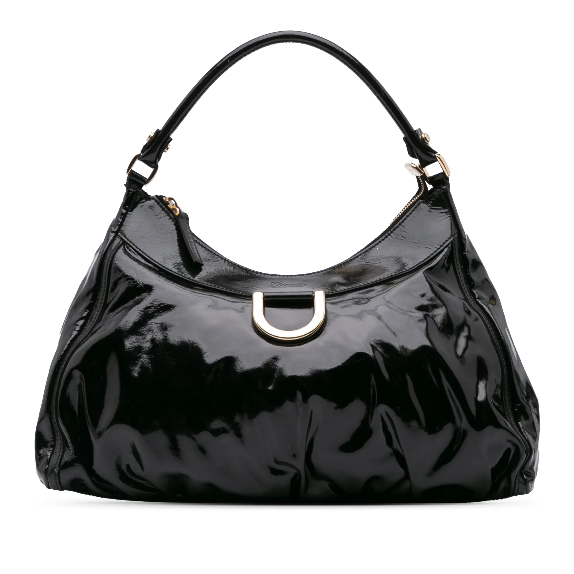Patent Abbey D Ring Shoulder Bag