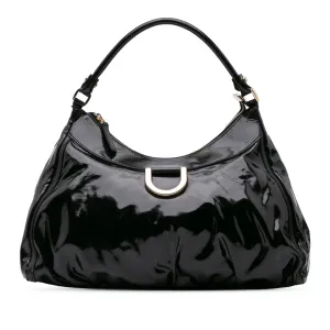 Patent Abbey D Ring Shoulder Bag