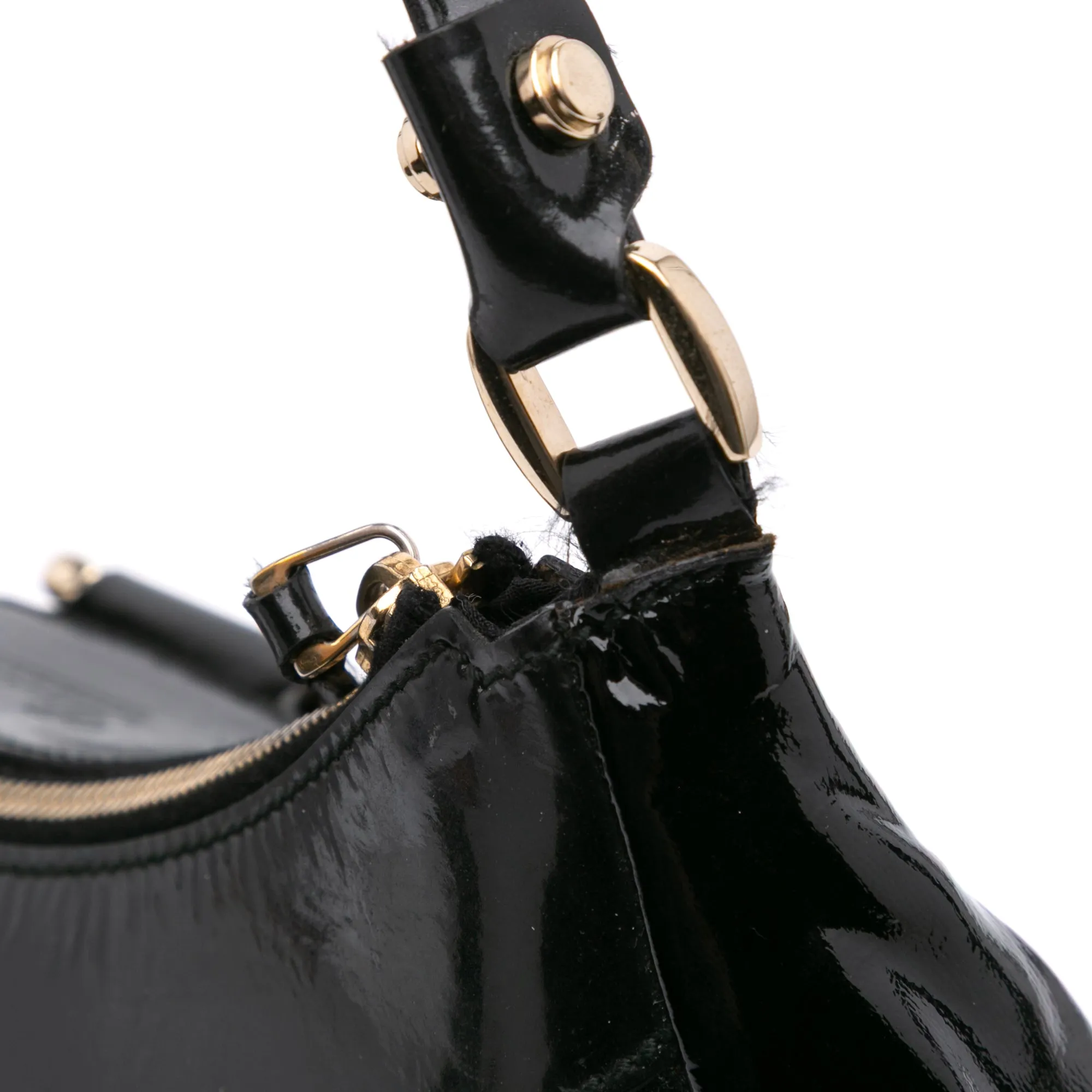 Patent Abbey D Ring Shoulder Bag