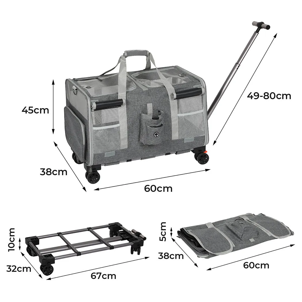 Pawz Pet Carrier 4 Wheel Portable Rolling Foldable