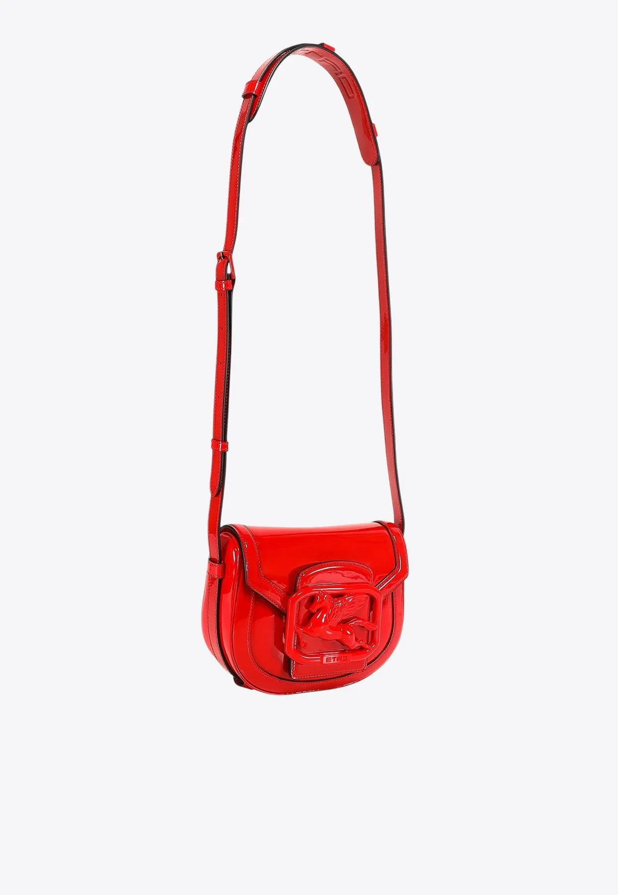 Pegaso Patent Leather Shoulder Bag