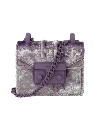Periwinkle Purple 2-1 Ildri Velvet Mini Bag & Lipstick Case