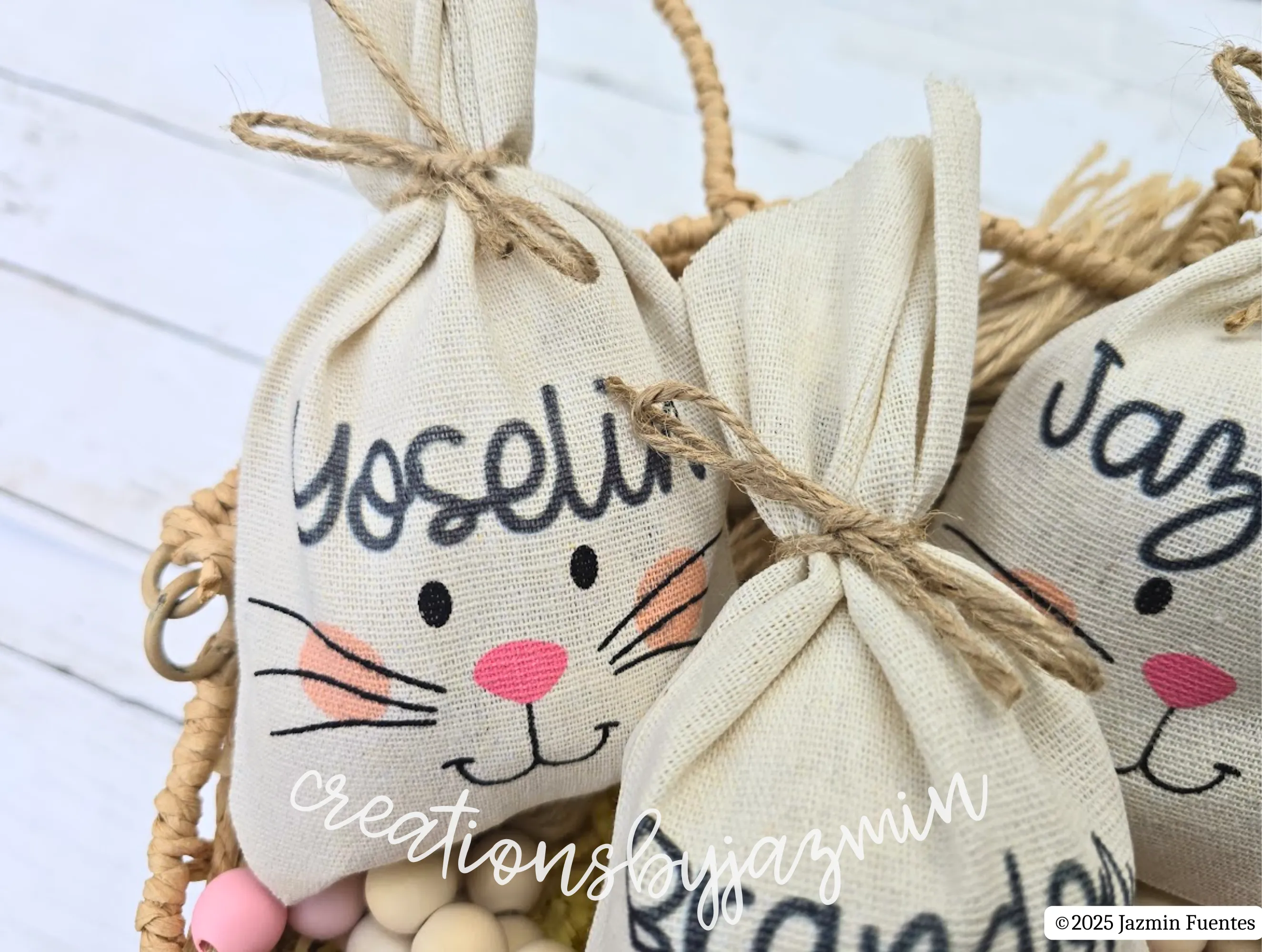 Personalized Easter Basket Treat Bags, With Name, For Easter, Easter Basket Candy Bags, Basket Stuffers, Easter Gifts