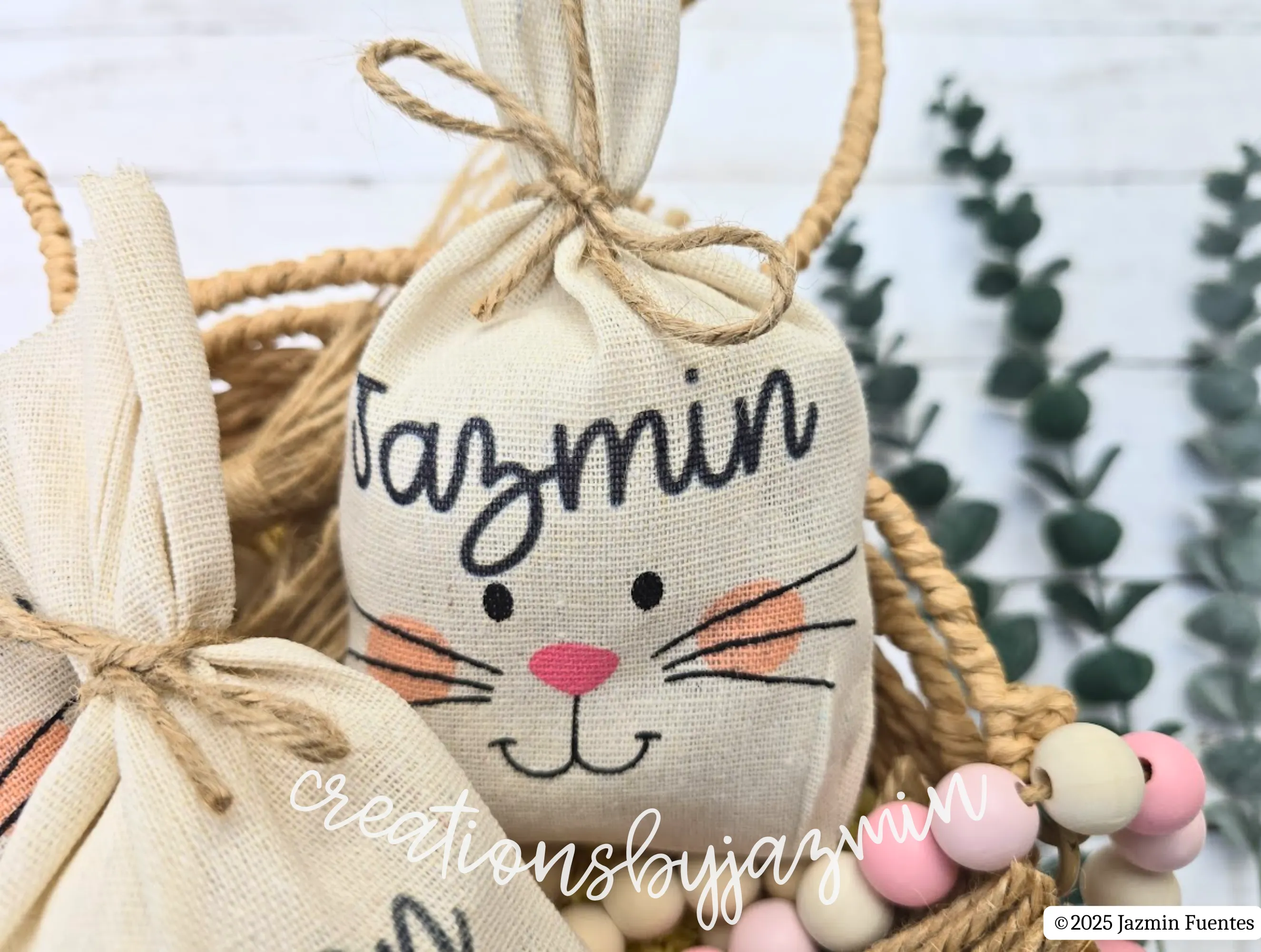 Personalized Easter Basket Treat Bags, With Name, For Easter, Easter Basket Candy Bags, Basket Stuffers, Easter Gifts