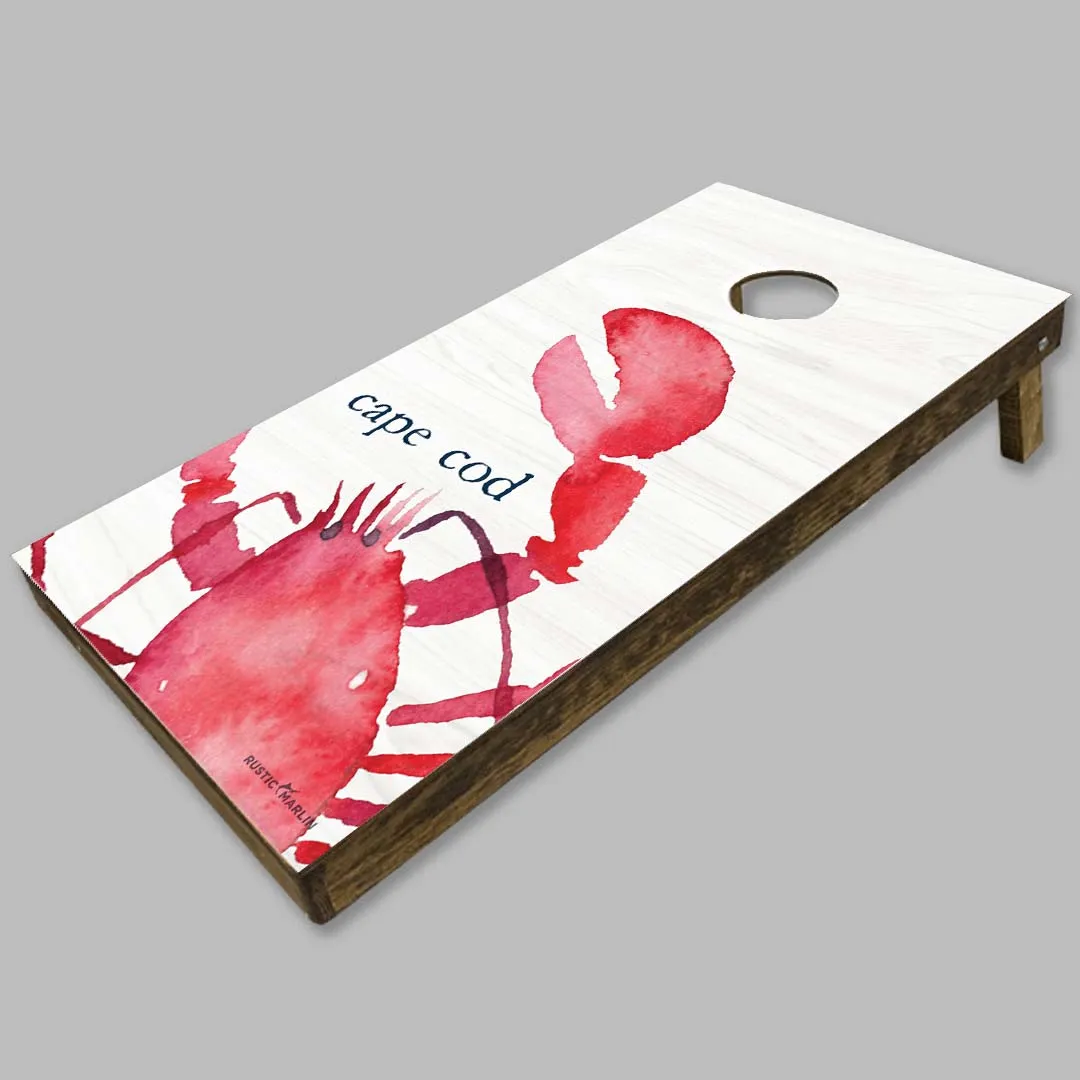 Personalized Watercolor Lobster Cornhole Game Set