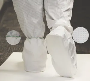 Polyethylene Coated Polyproplyene, Shoe Cover PVC Sole White 500 gsm 50 ea/Bag 4 Bags/Case