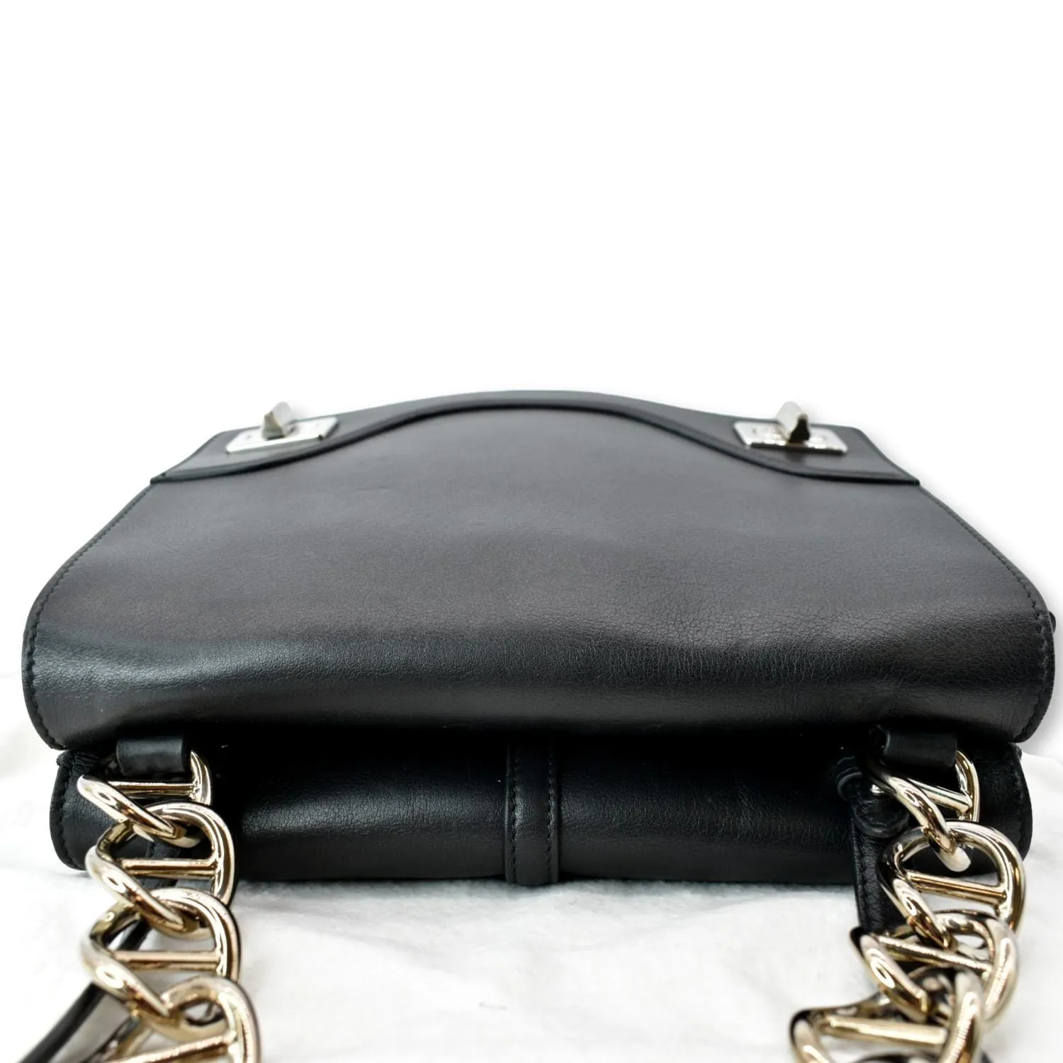 Prada Flap Turn Lock Shoulder Bag Black - Hot Deals
