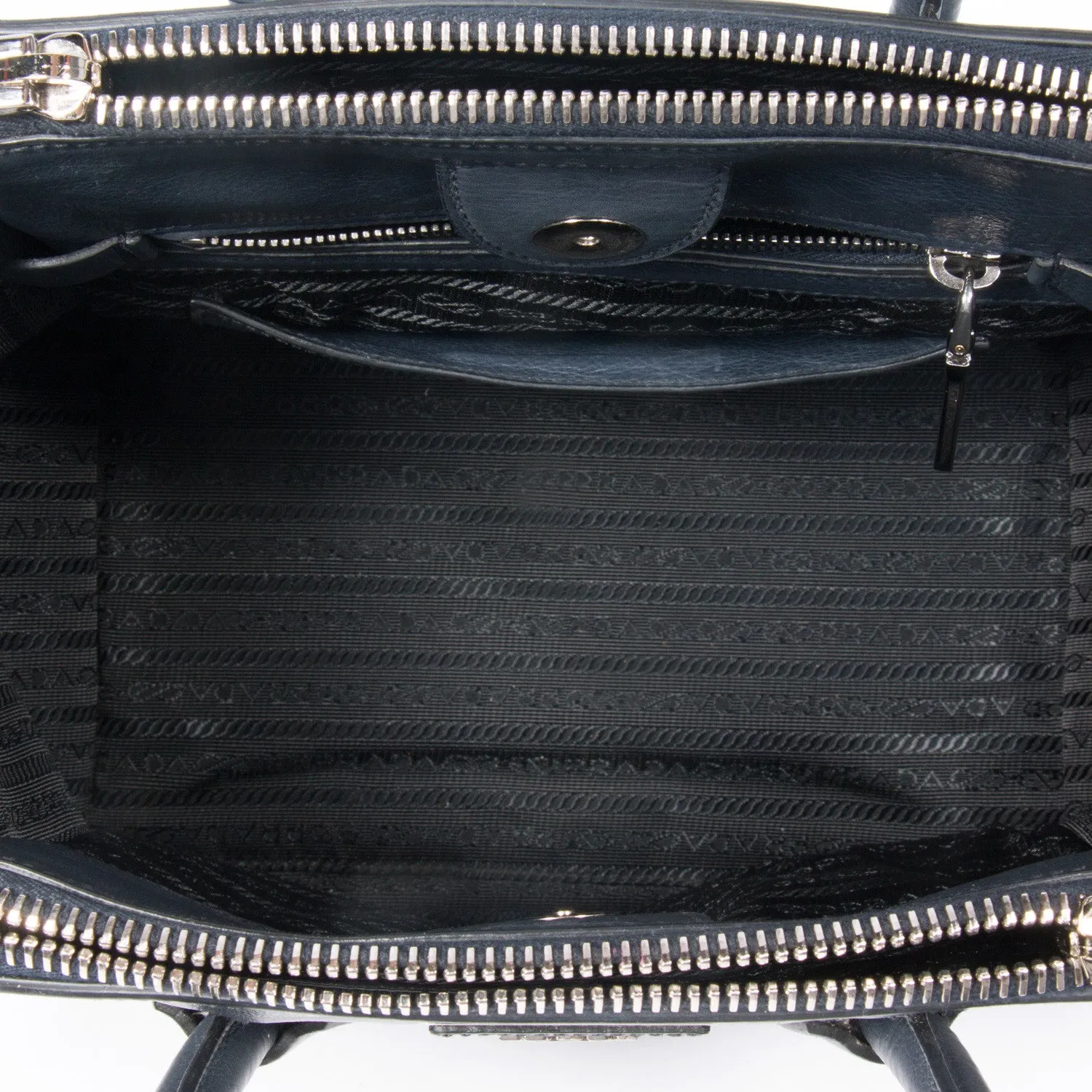 Prada Glace Calf Twin Tote