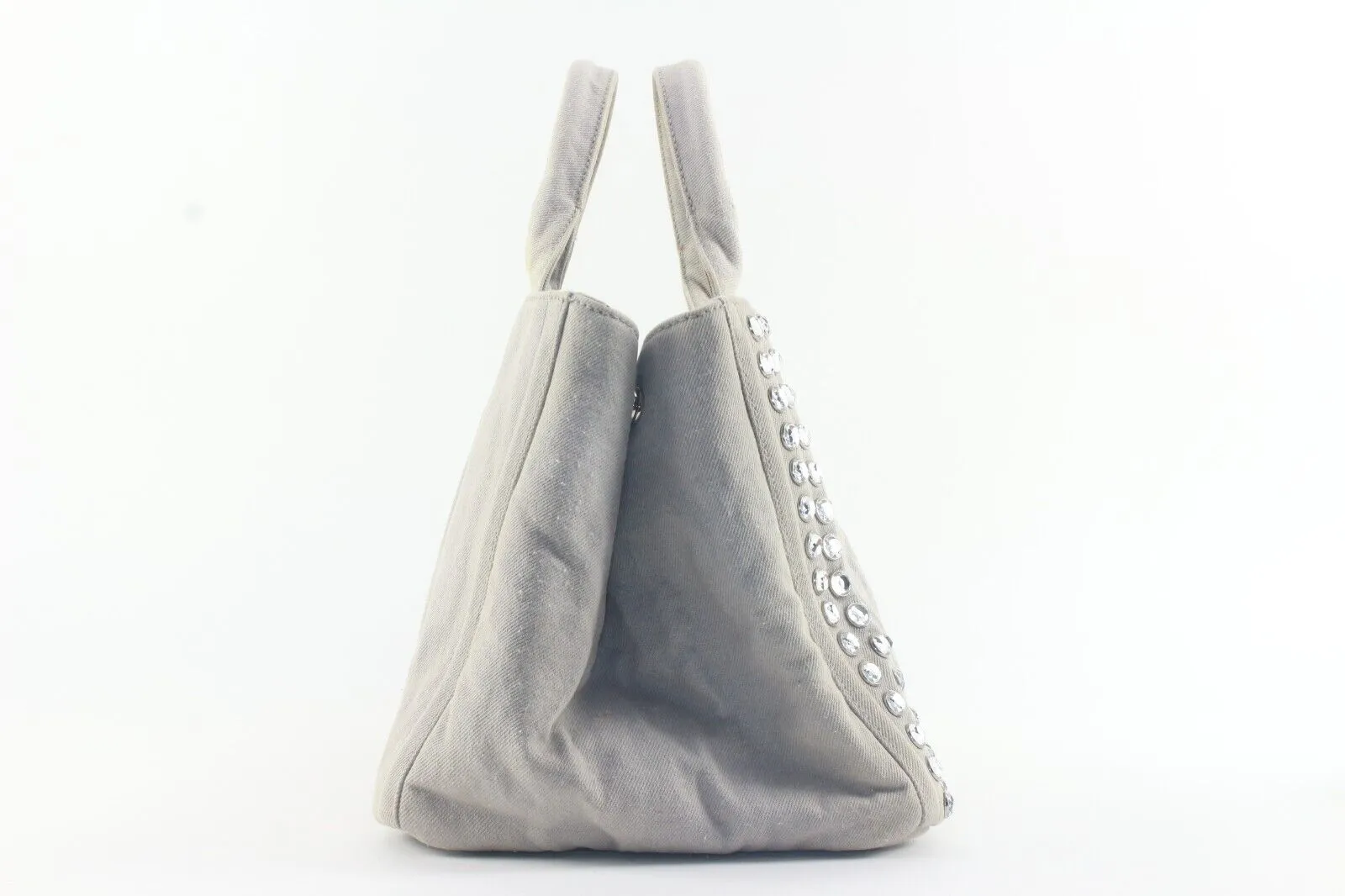 Prada Grey Jeweled Crystal 2way Tote 2PR1129K