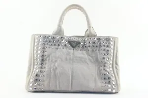 Prada Grey Jeweled Crystal 2way Tote 2PR1129K
