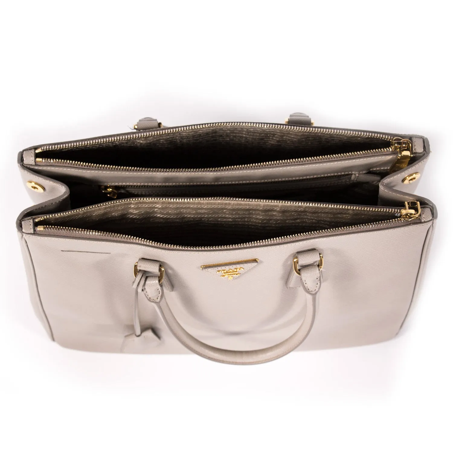 Prada Saffiano Double Zip Tote