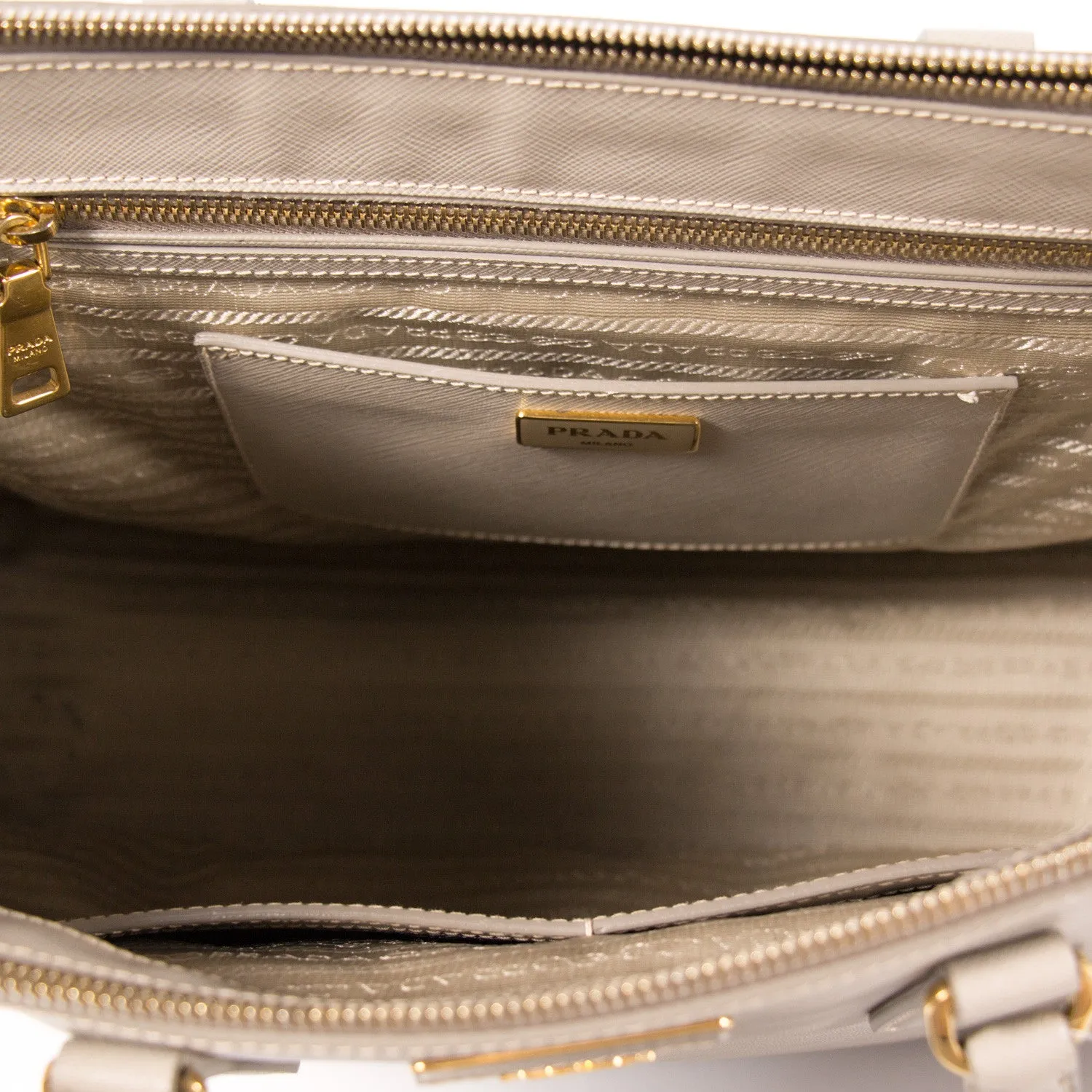 Prada Saffiano Double Zip Tote