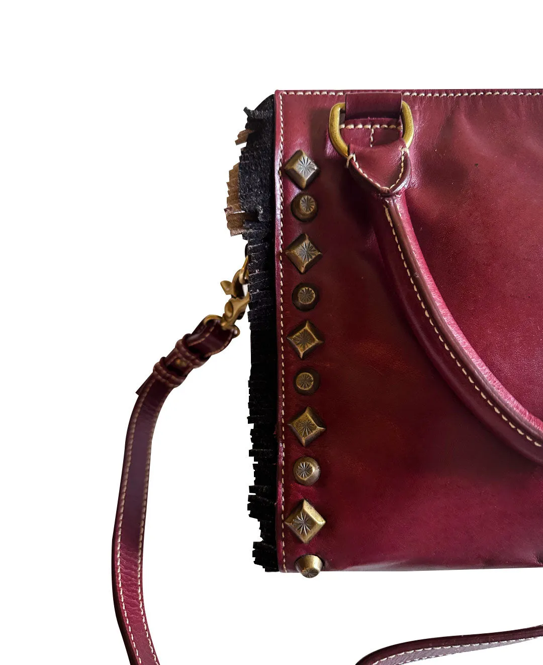 Pre-Owned Cognac Studded Petite Handbag - Crossbody | Sustainable Style