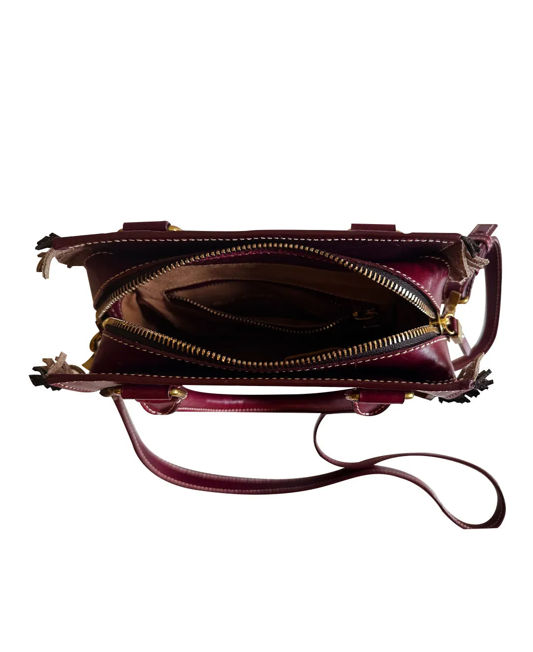 Pre-Owned Cognac Studded Petite Handbag - Crossbody | Sustainable Style