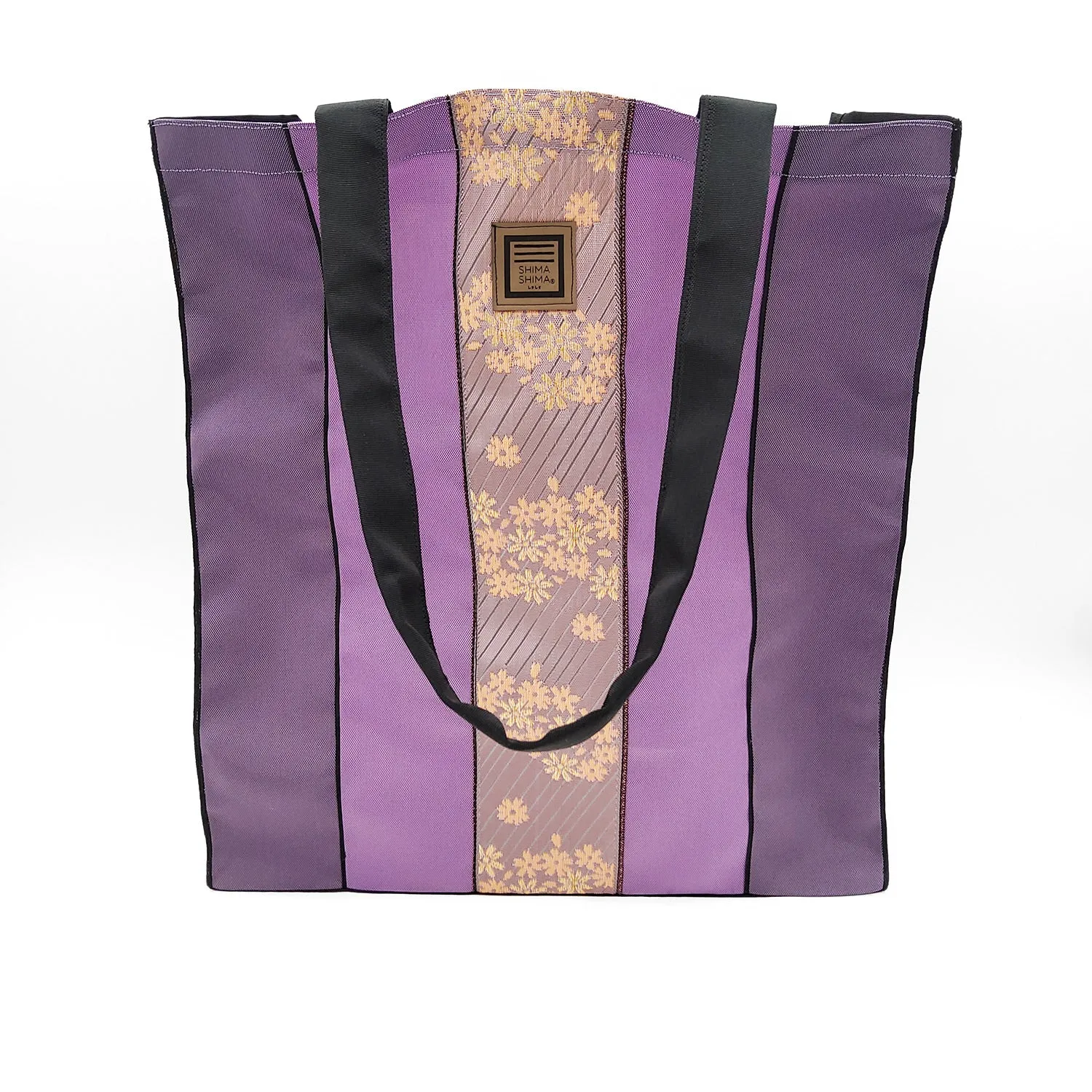 Purple and Orange Large Tote Bag