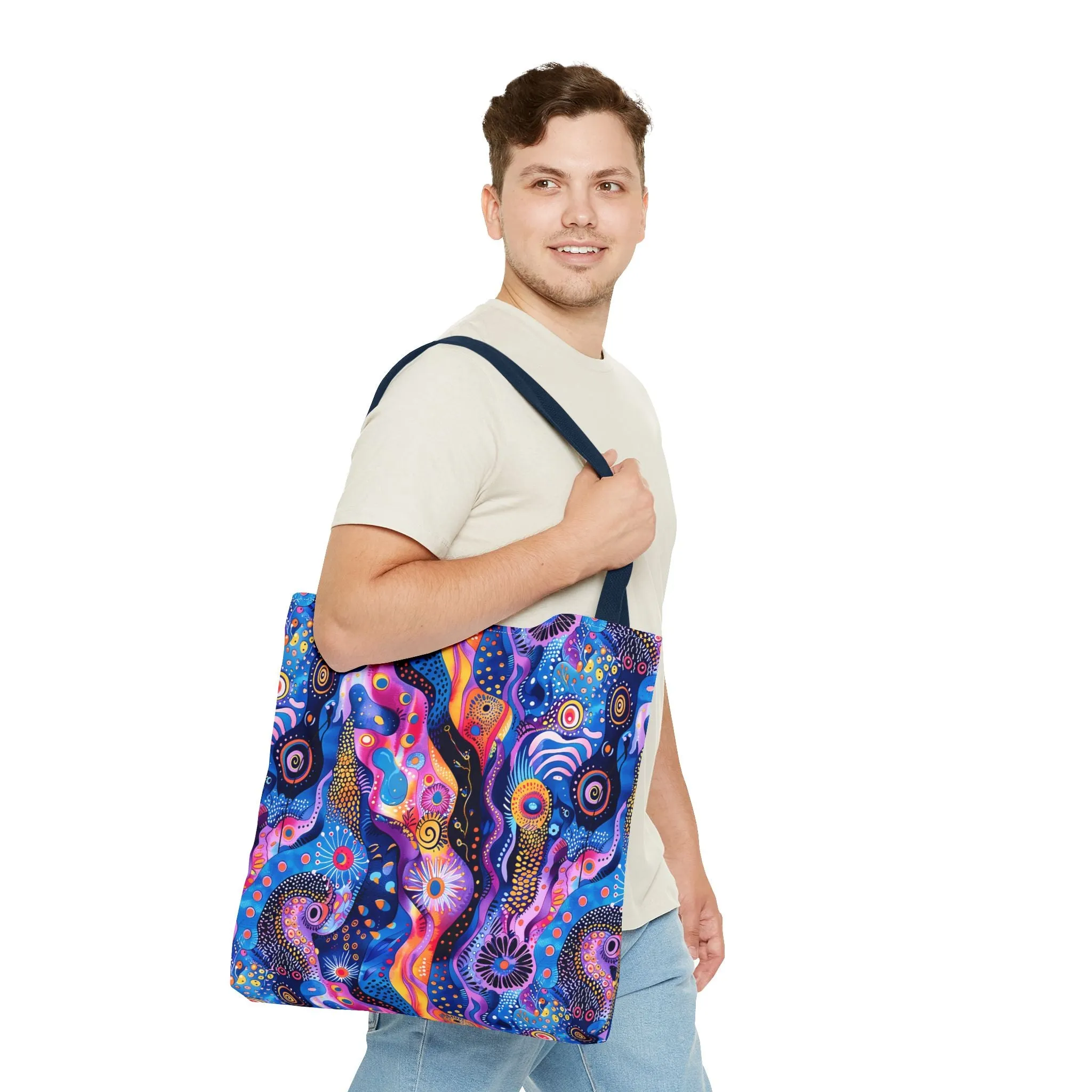 Purple Craziness Tote Bag - Embrace the Purple Chaos, Travel in Style! Available in 3 sizes.