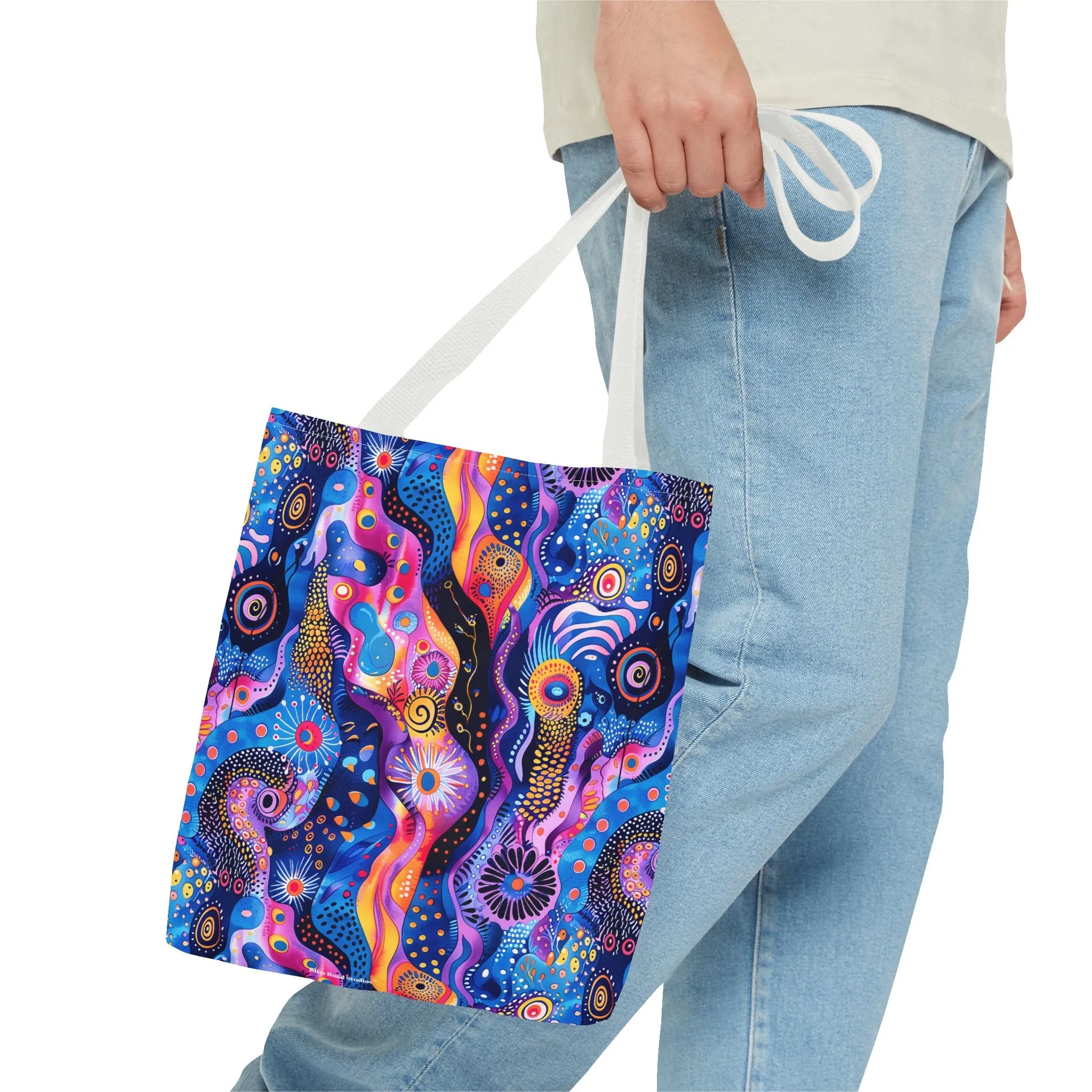 Purple Craziness Tote Bag - Embrace the Purple Chaos, Travel in Style! Available in 3 sizes.