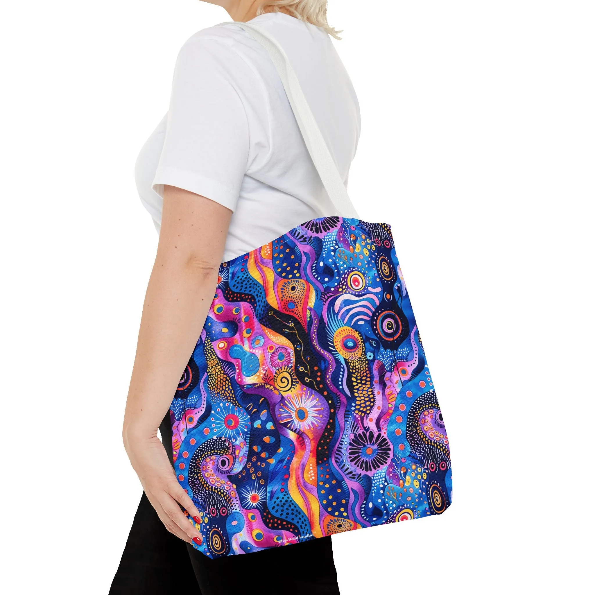Purple Craziness Tote Bag - Embrace the Purple Chaos, Travel in Style! Available in 3 sizes.